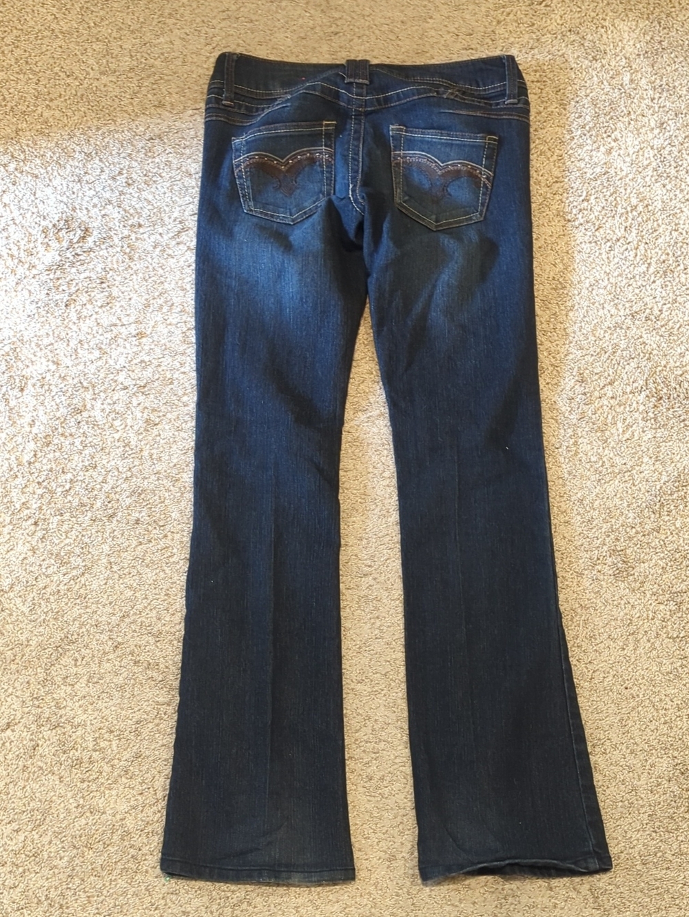Candies Low Rise Y2K Style Dark Wash Junior's Jeans Boot Flared Leg Size 3 Teen